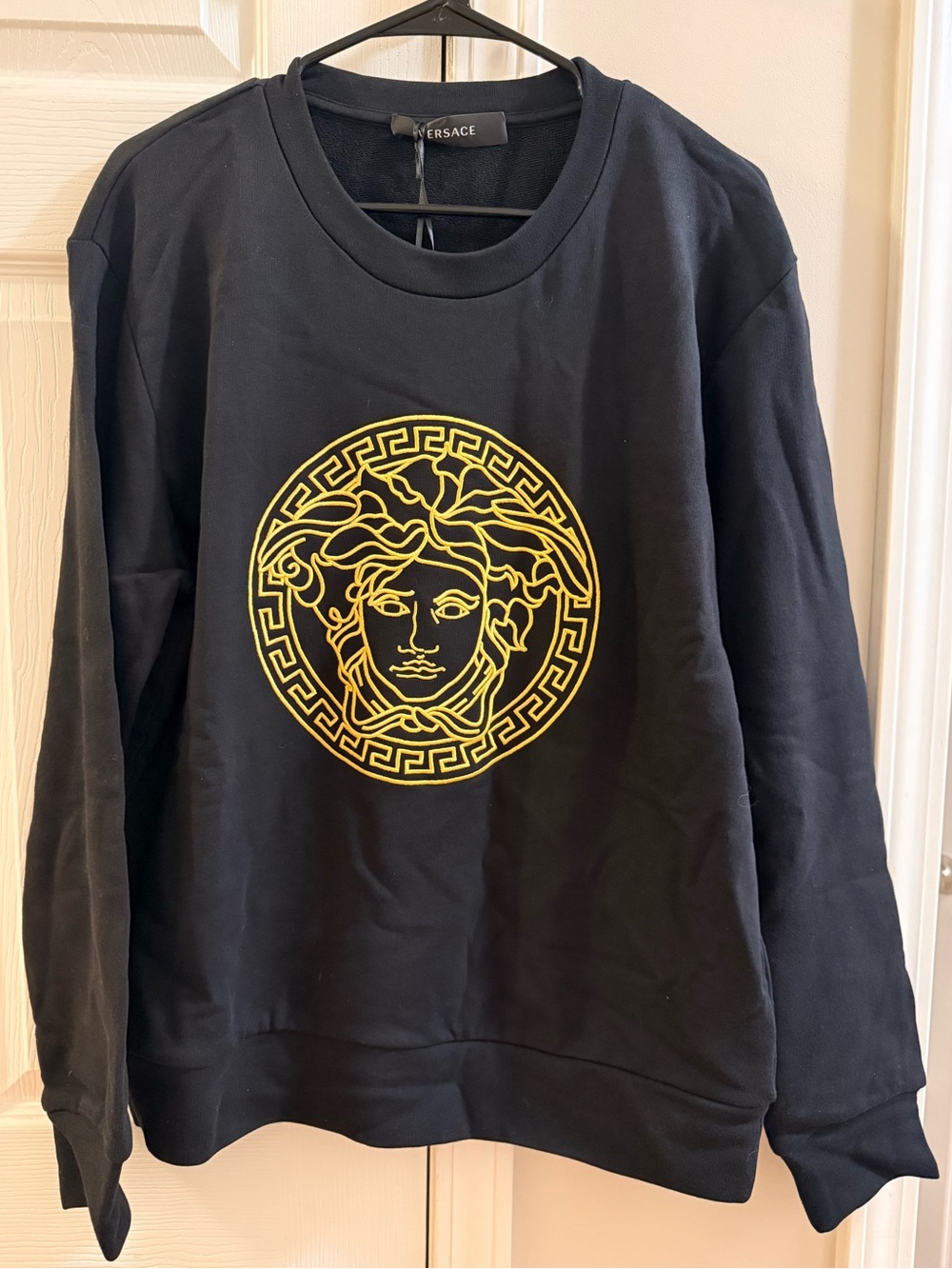 *New* Versace - Black Crewneck Sweatshirt - size 44 (Large) NWT
